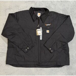 Carhartt Black Detroit Jacket Blanket Lined 103828-BLK Men's 3XL Corduroy Collar